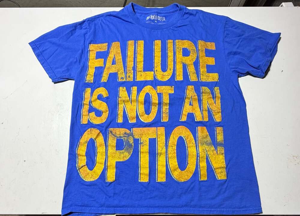 Ryde Out Failure Is Not An Option Graphic T-Shirt Size XL
